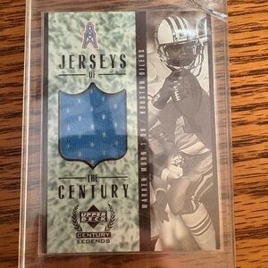 Upper Deck 'Jerseys of the Century' Warren Moon Game-Used Jersey Card